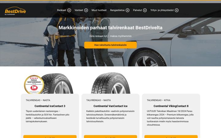 Ekrano kopija bestdriveanjala.fi