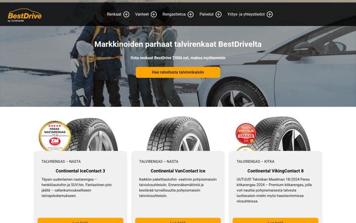 Screenshot of bestdriveseinajoki.fi