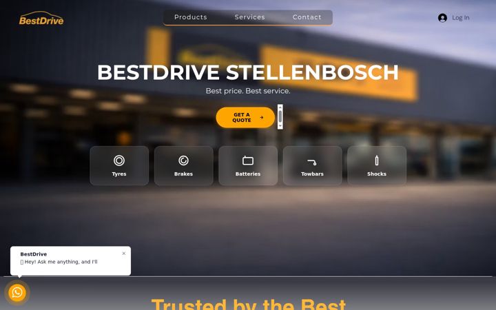 Ekraanipilt saidist bestdrivestellenbosch.co.za