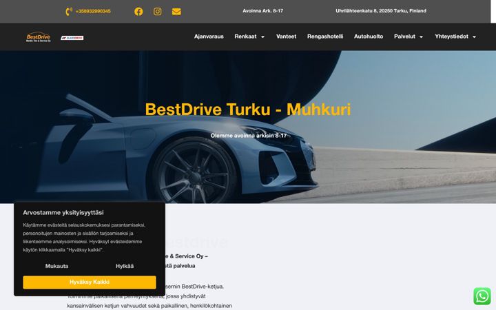 Ekrano kopija bestdriveturku.fi