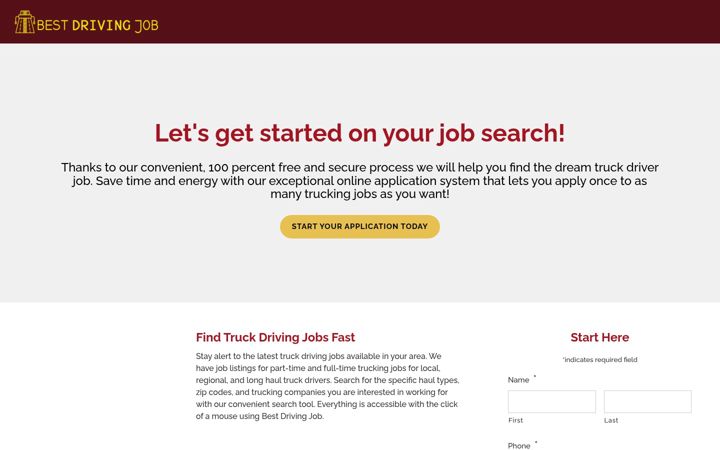 Screenshot of bestdrivingjob.com