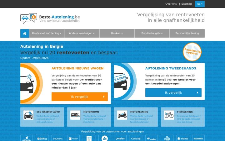 Screenshot van beste-autolening.be