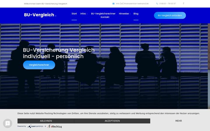 Screenshot ta' beste-berufsunfaehigkeitsversicherung.de