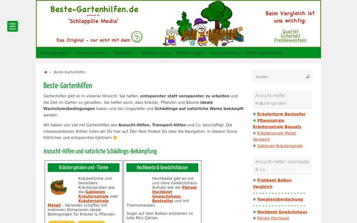 Screenshot of beste-gartenhilfen.de
