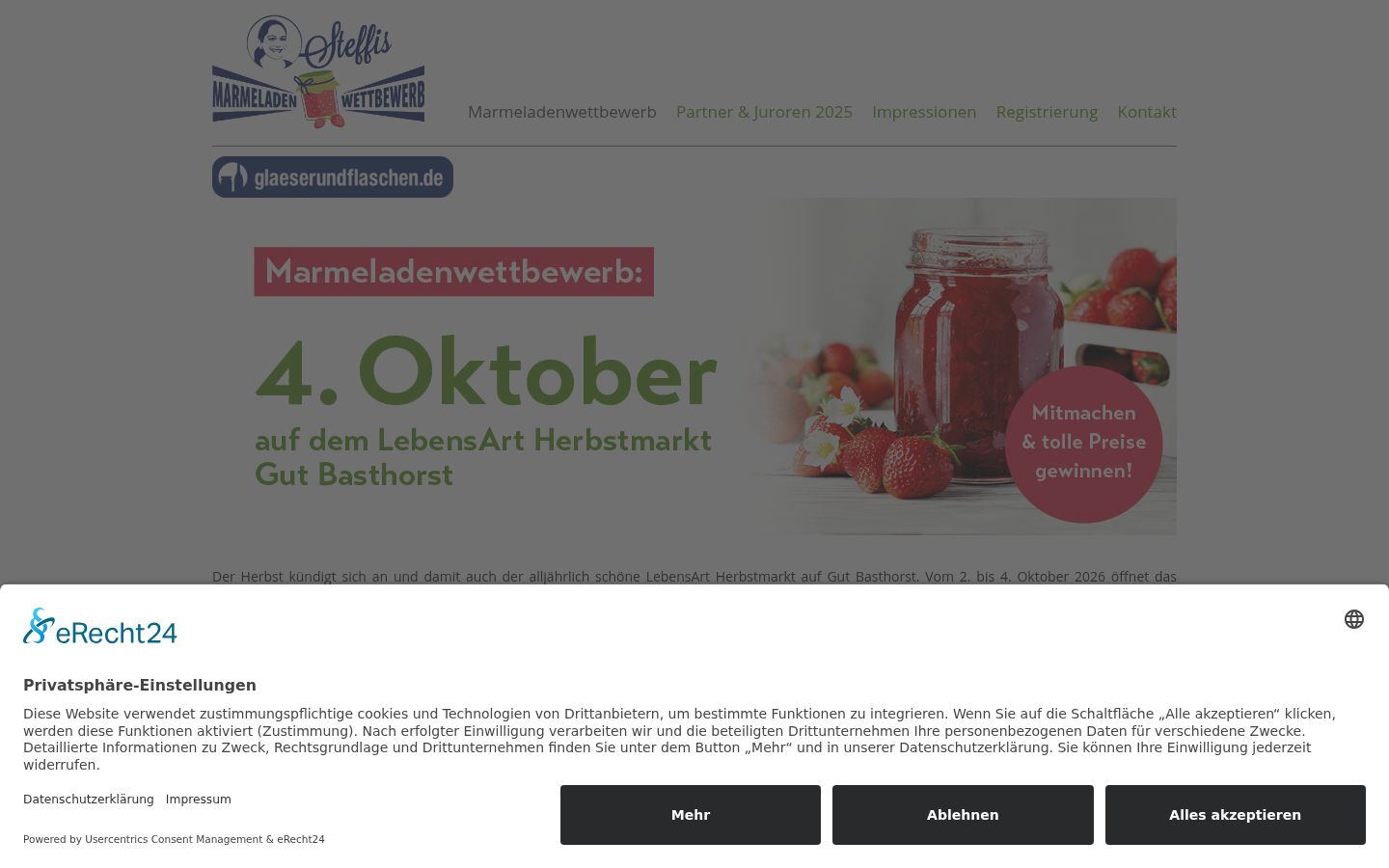 Screenshot van de toestemmingsbanner zoals getoond vóór enige interactie