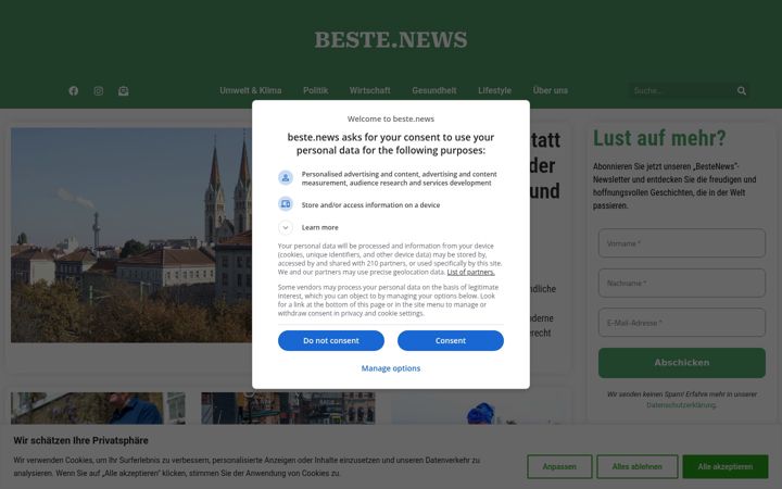 Screenshot of beste.news