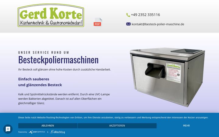 Screenshot of besteck-polier-maschine.de