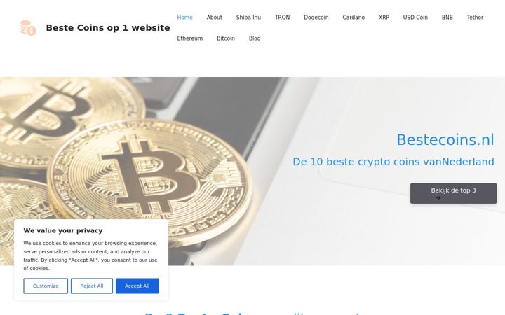 Screenshot of bestecoins.nl