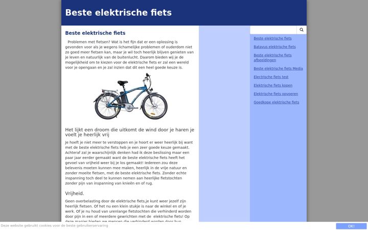 Екранна снимка на besteelektrischefiets.nl