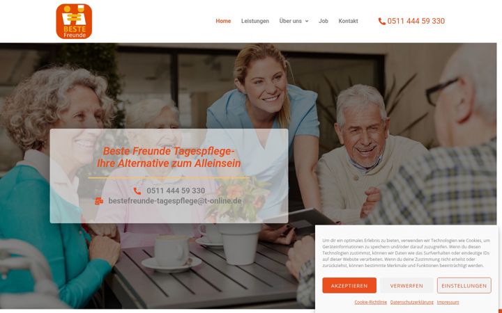 Screenshot of bestefreunde-tagespflege.de