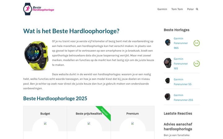 Екранна снимка на bestehardloophorloge.nl