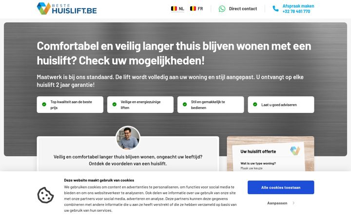 Screenshot of bestehuislift.be