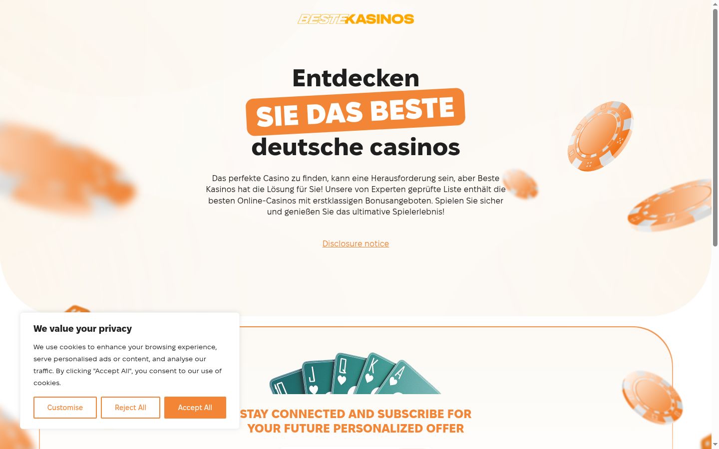 Screenshot van de toestemmingsbanner zoals getoond vóór enige interactie