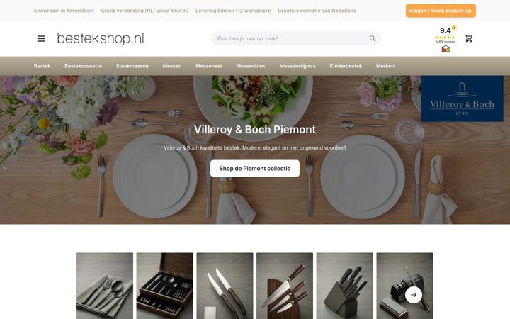 Skjámynd af bestekshop.nl