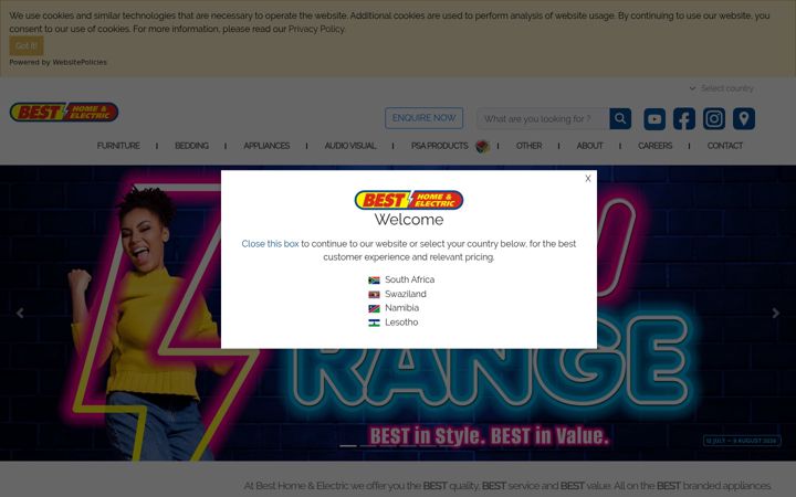 Screenshot of bestelectric.co.za