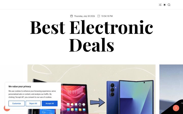 Screenshot stránky bestelectronicdeals.net