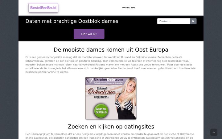 Skjámynd af besteleenbruid.nl