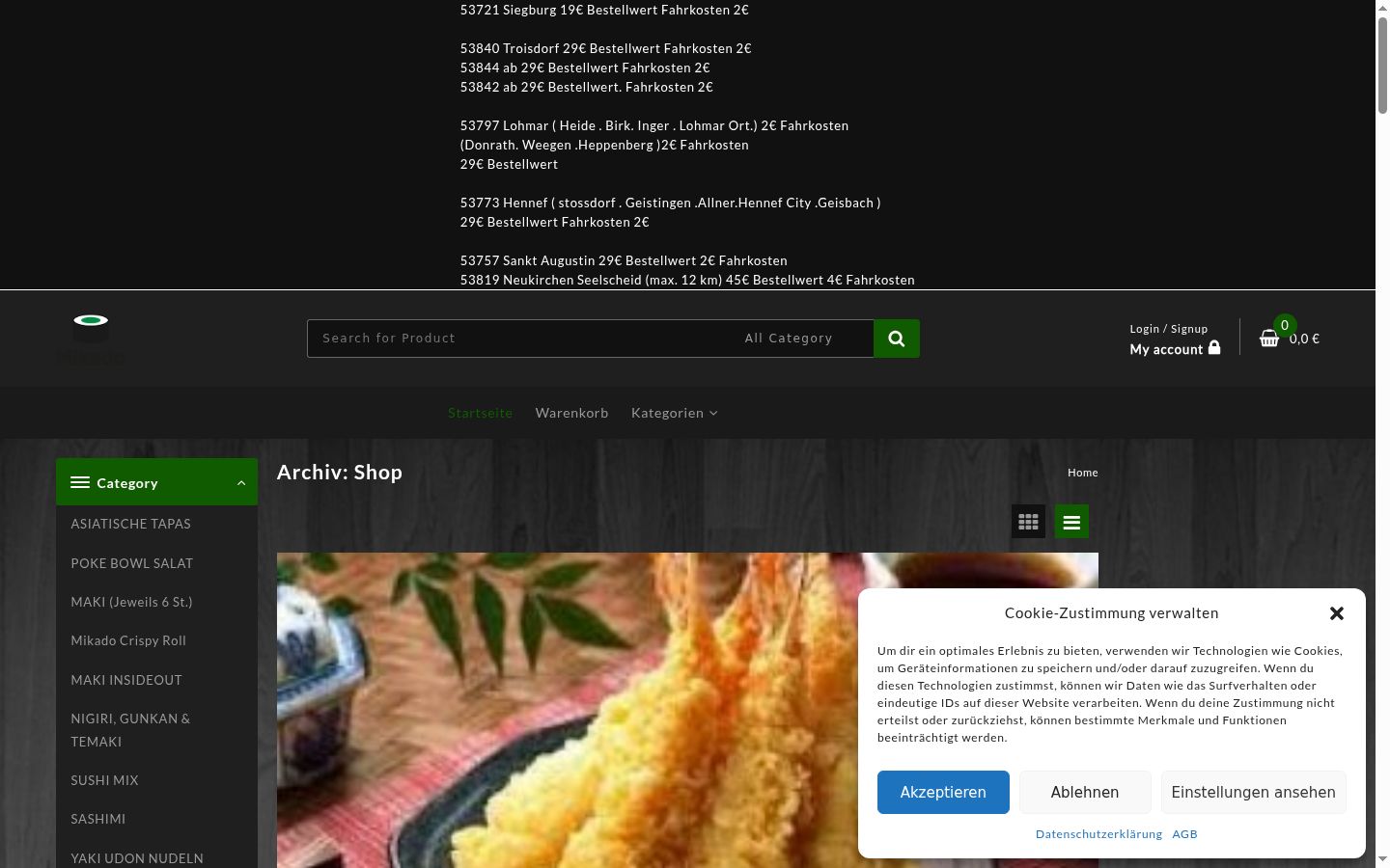 Snímek obrazovky baneru souhlasu zobrazeného před jakoukoli interakcí