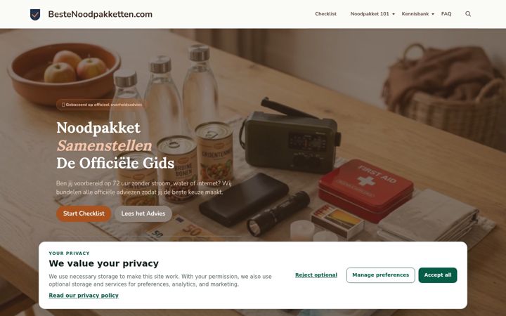 Screenshot of bestenoodpakketten.com