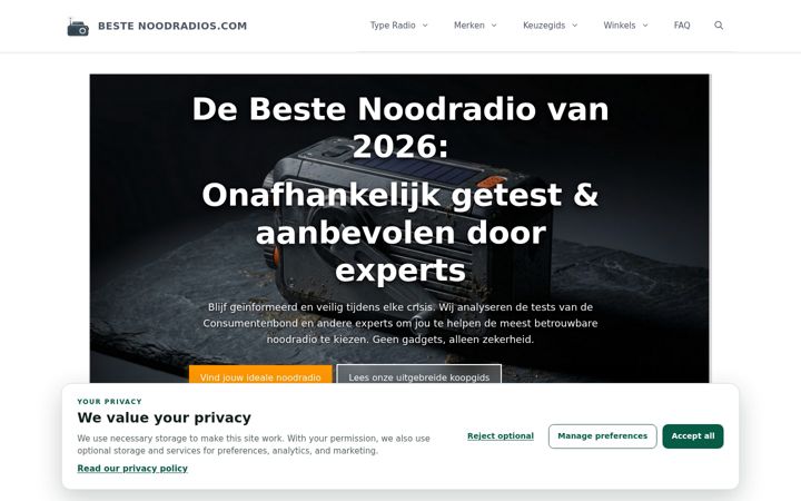 Screenshot of bestenoodradios.com