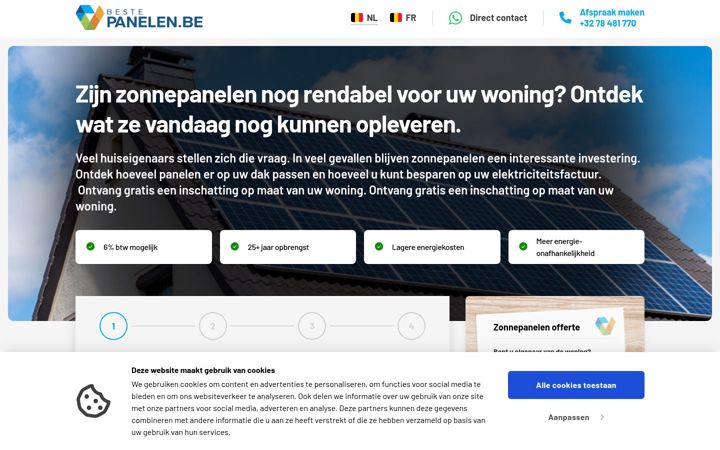 Skjermbilde av bestepanelen.be