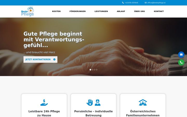 Screenshot of bestepflege.at