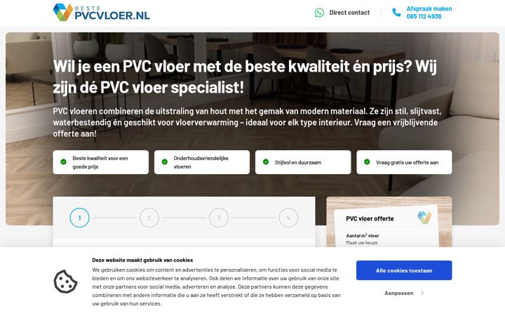 Screenshot of bestepvcvloer.nl