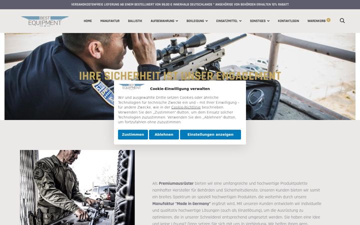 Screenshot of bestequipment.de