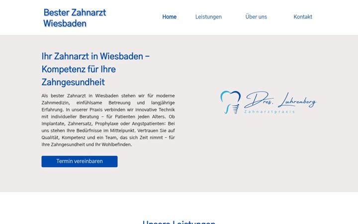 Screenshot of bester-zahnarzt-wiesbaden.de