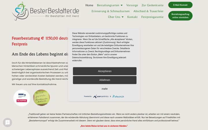 Zrzut ekranu besterbestatter.de