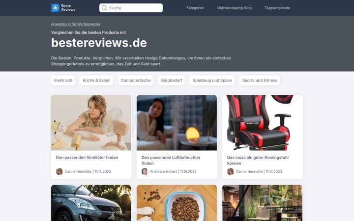 Screenshot of bestereviews.de