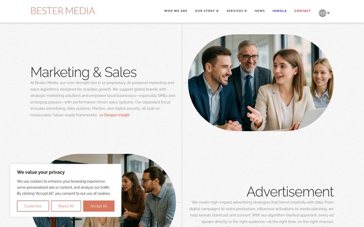 Screenshot of bestermedia.com