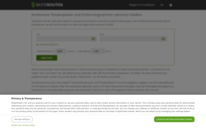 Screenshot of besterouten.com