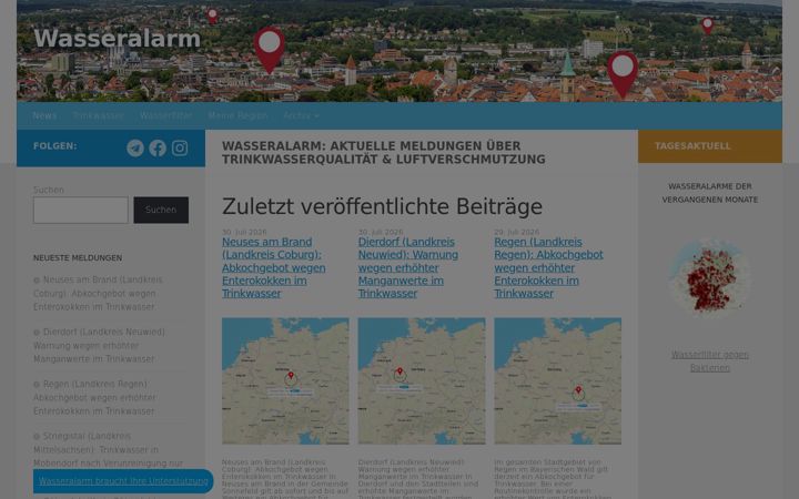 Screenshot of bestestrinkwasser.de