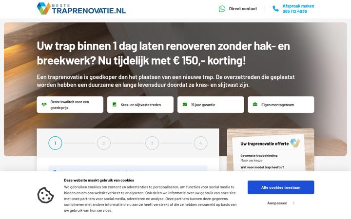 Screenshot of bestetraprenovatie.nl