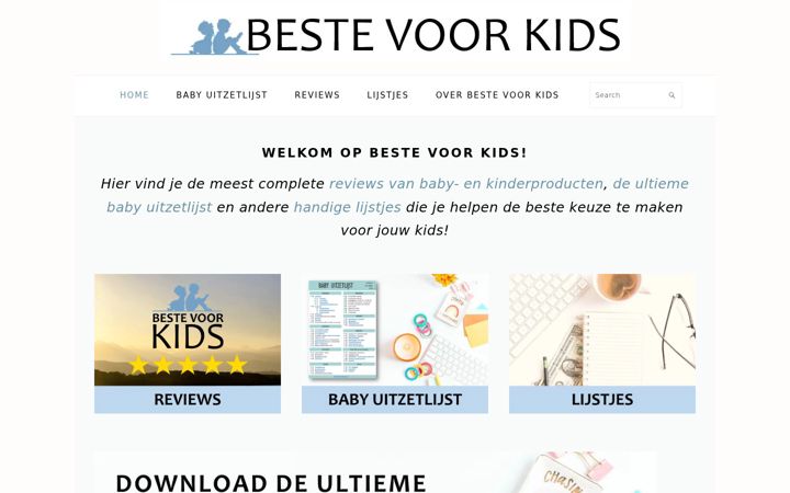 Screenshot of bestevoorkids.nl