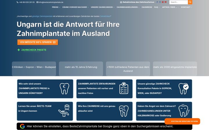 Screenshot of bestezahnimplantate.de