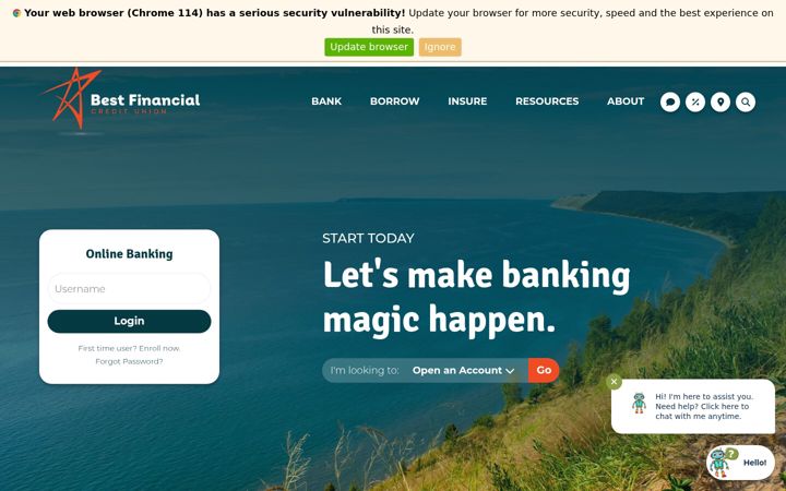 Screenshot of bestfinancialcu.org