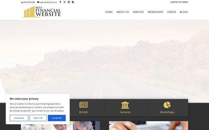 Képernyőkép: bestfinancialwebsite.com