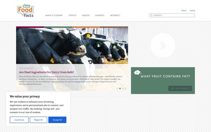 Screenshot of bestfoodfacts.org