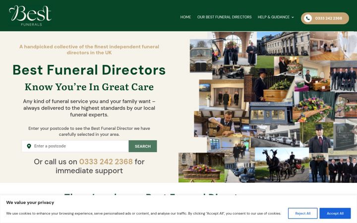 Екранна снимка на bestfunerals.co.uk