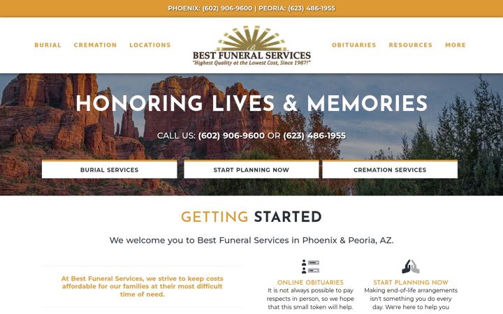 Screenshot of bestfuneralservices.com