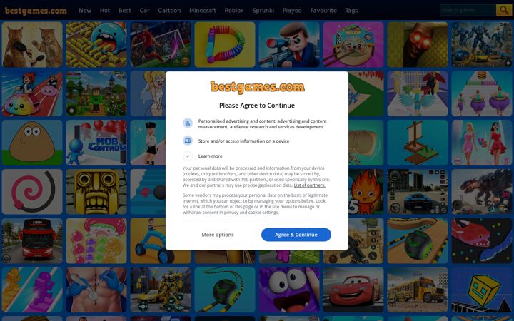 Screenshot of bestgames.com