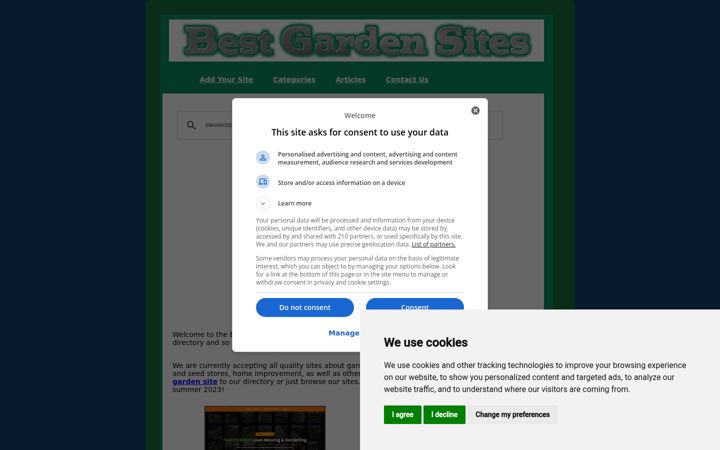 Screenshot of bestgardensites.net