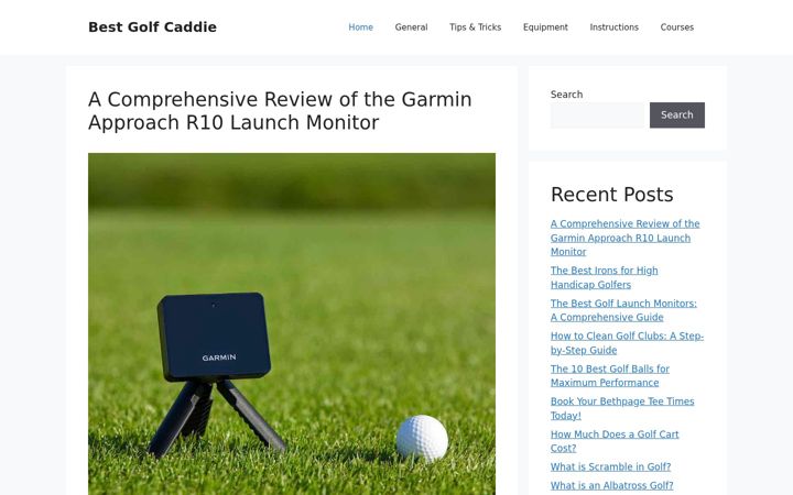 Screenshot of bestgolfcaddie.com