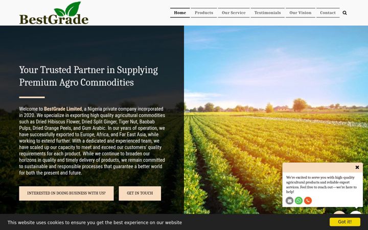 Screenshot of bestgradeltd.com