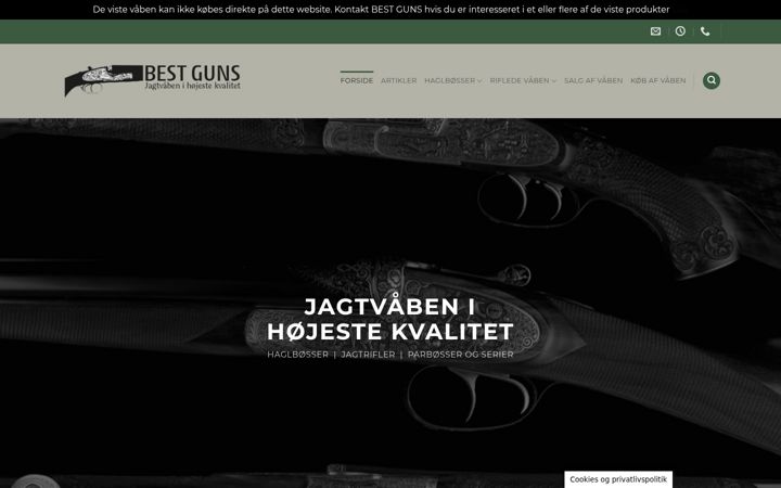 Screenshot of bestguns.dk