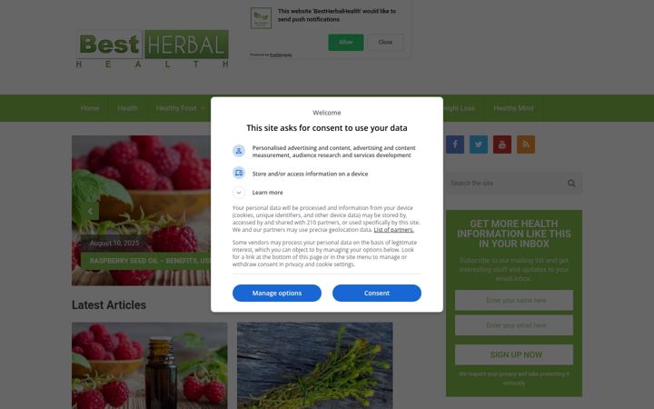 Screenshot of bestherbalhealth.com