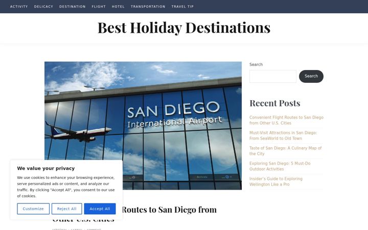 Screenshot stránky bestholidaydestinations.net