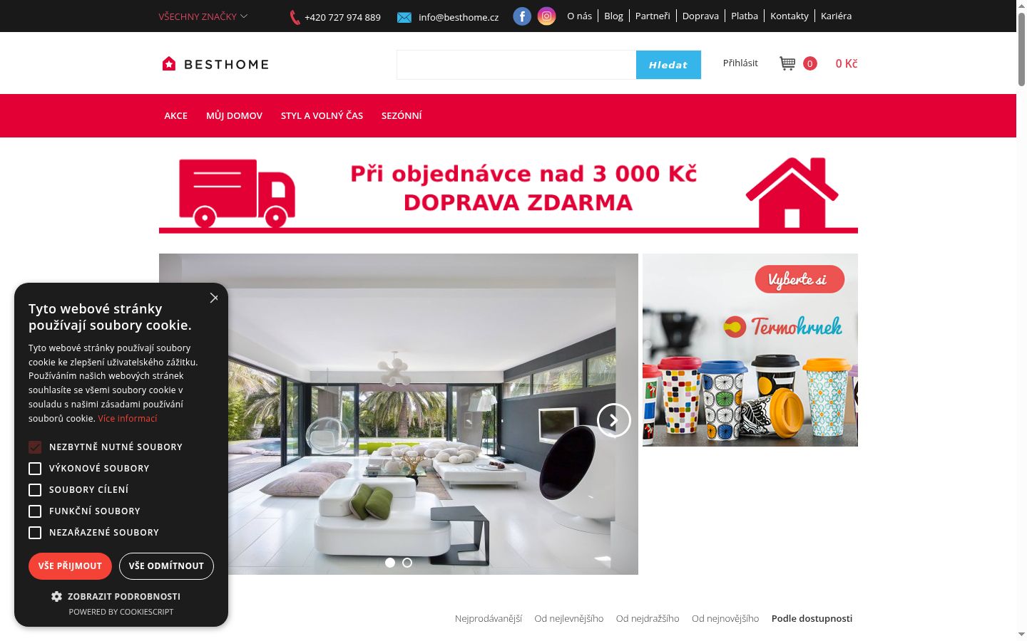 Ekrānuzņēmums ar piekrišanas baneri, kas tika rādīts pirms jebkādas mijiedarbības